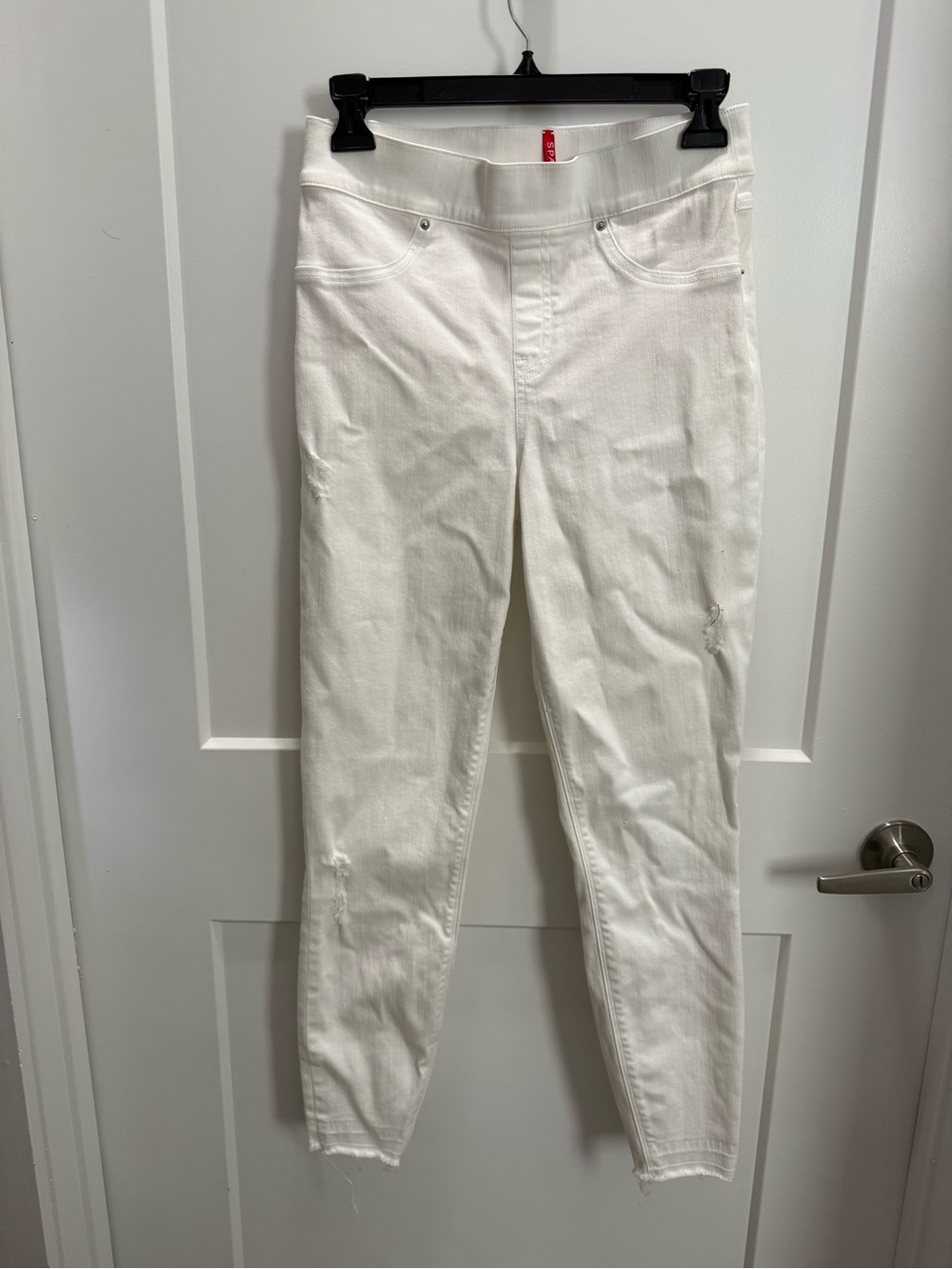 White spanks pants